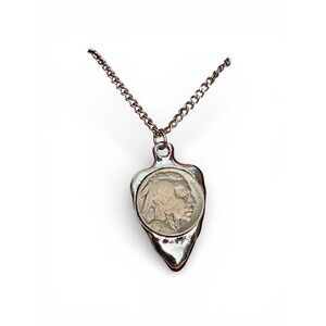 Buffalo Nickel Arrowhead Pendant Necklace Indian Head Coin Jewelry